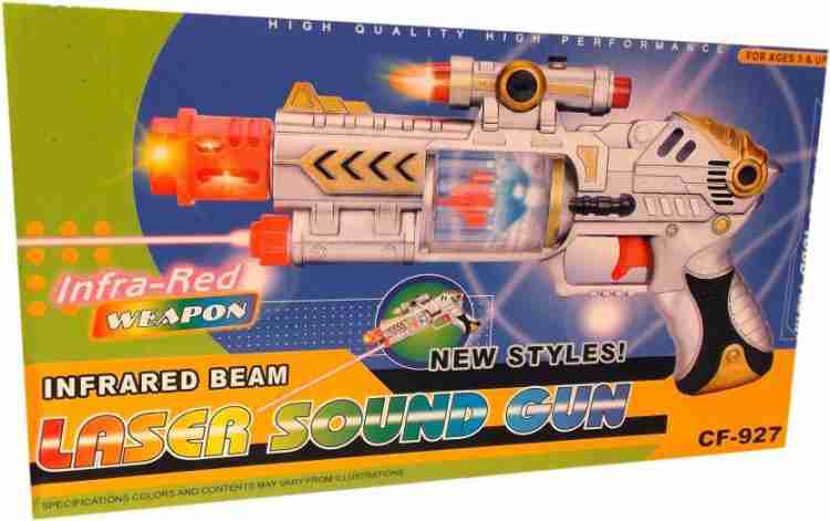 Laser Flashing Lights Gun Toy for Kids Guns & Darts (Multicolour)