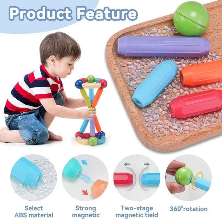 25 Pcs Magnetic Sticks Building Blocks for Kids