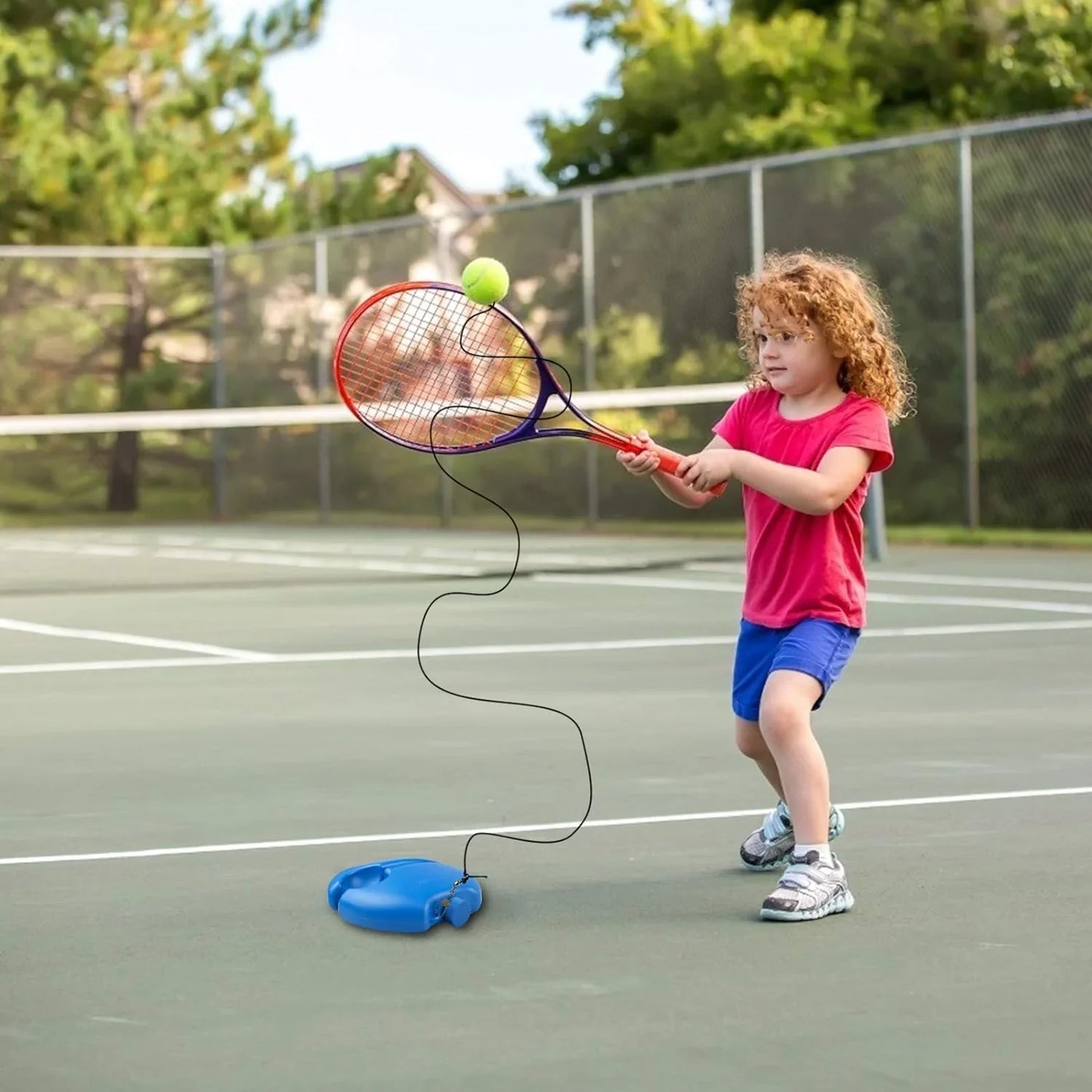 Portable Tennis Trainer with Rebound Ball