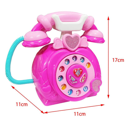 Classic Dial Receiver Simulation Telephone Toy for Kids