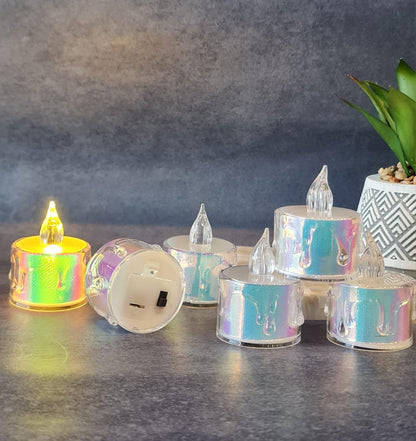 Flameless and Smokeless Decorative Multicolour Acrylic Candles