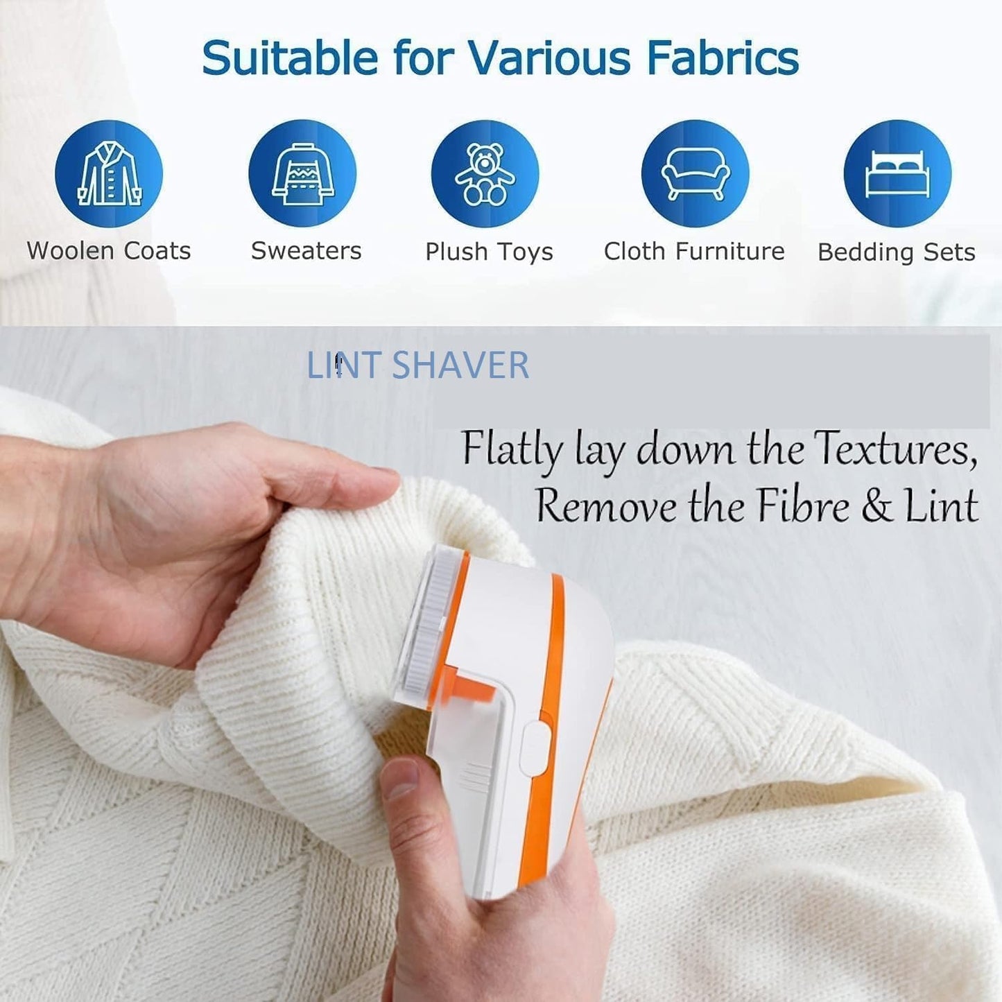 Nova Electric Lint Remover ,Fabric Shaver for All Types of Clothes, -  Tint,fur and Dust Remover