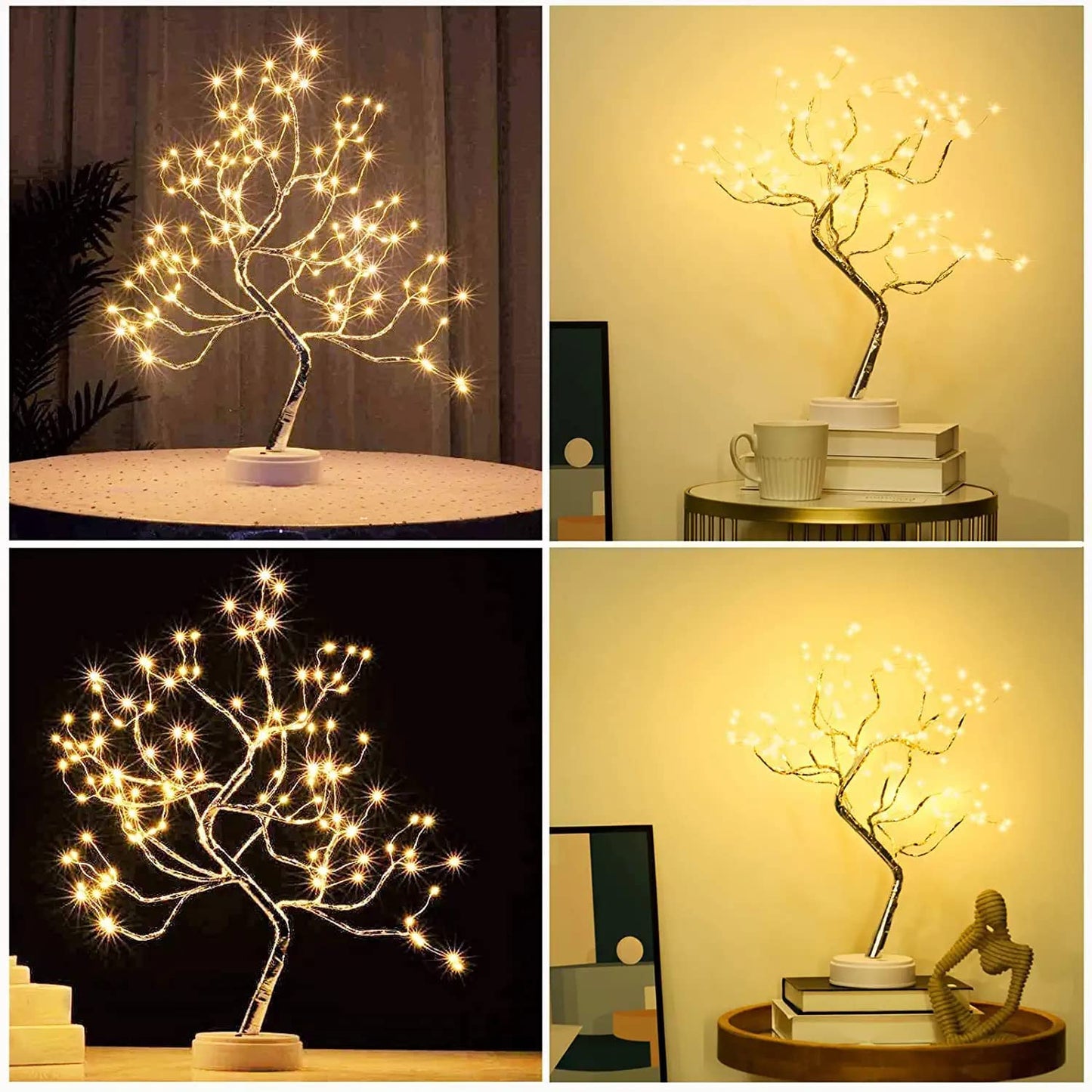 1 Tree Lamp for home Decoration  Battery/USB Operated (Pearl light)