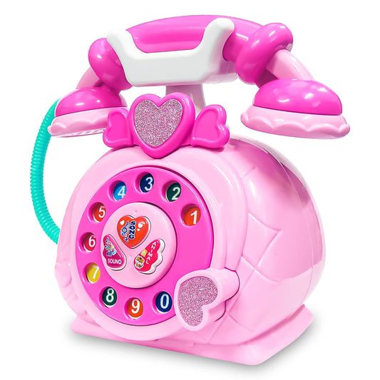 Classic Dial Receiver Simulation Telephone Toy for Kids