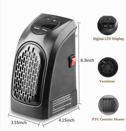 Electric HANDY HEATER with timer (easy to carry)